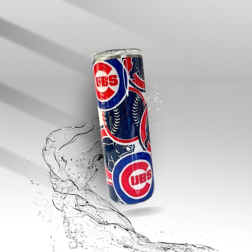 Chicago Cubs Baseball, Epoxy Insulated Tumbler