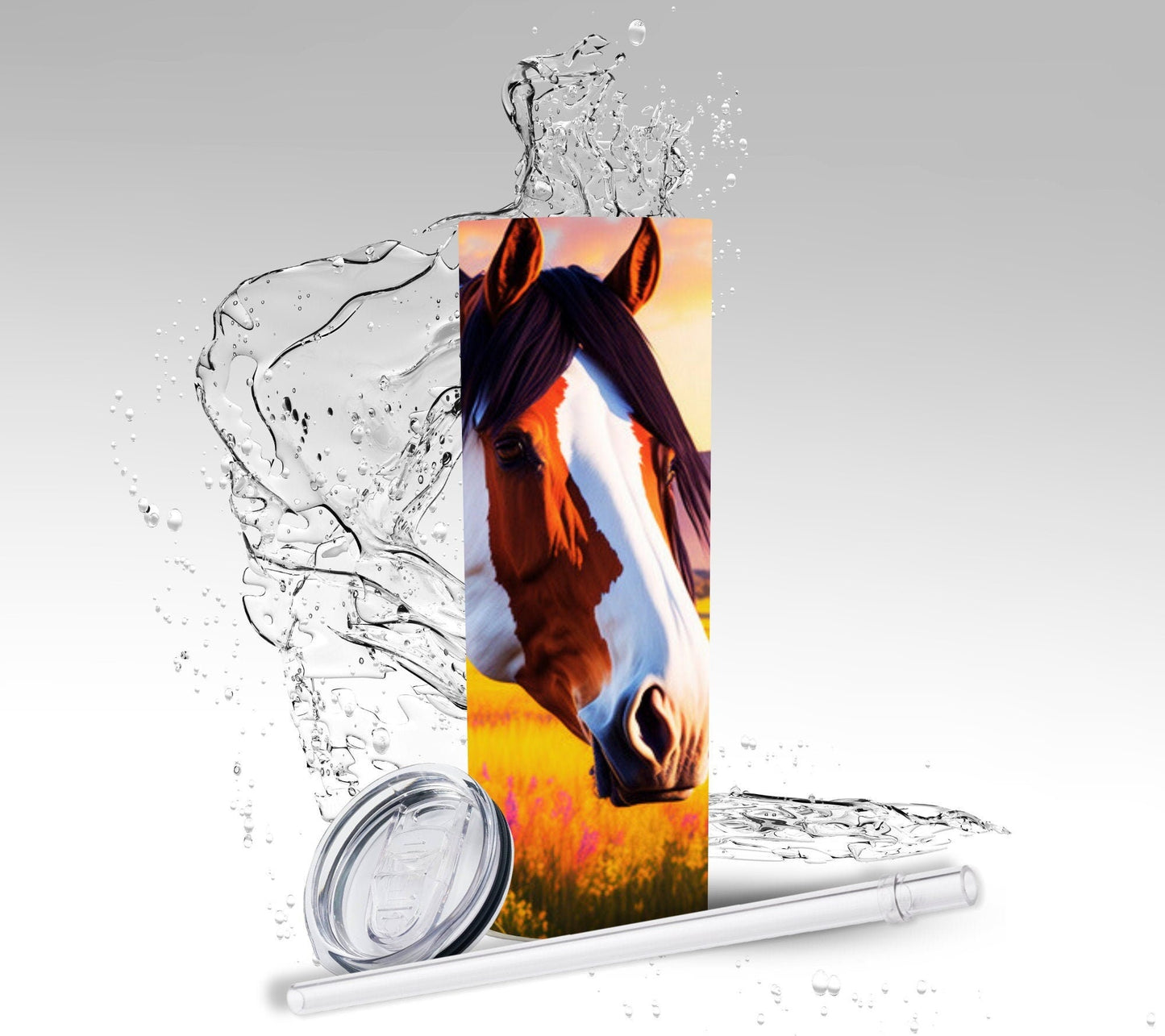 Farmhouse Horse, Sublimated 20 oz Skinny Tumbler