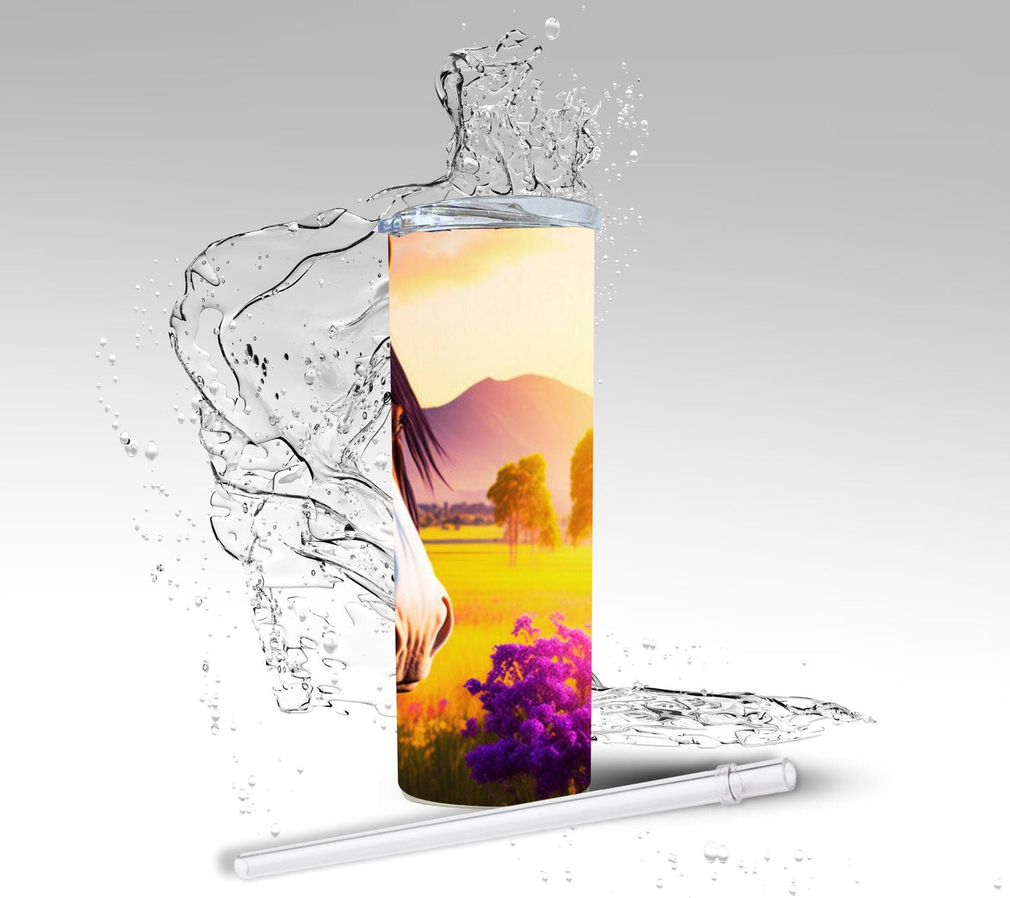 Farmhouse Horse, Sublimated 20 oz Skinny Tumbler