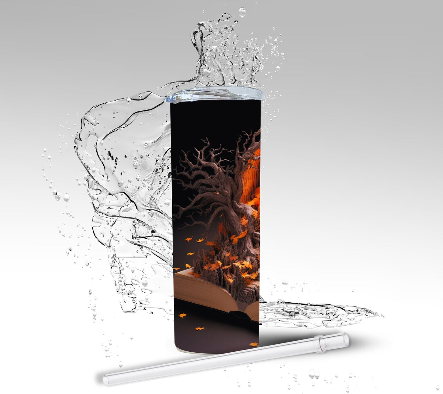Halloween Pop-up Book, Sublimated 20 oz Skinny Tumbler