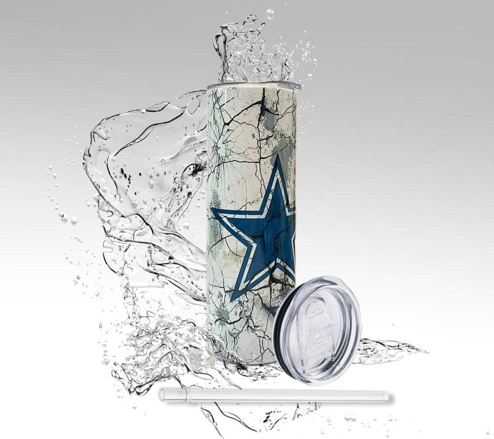 Cowboys Cracked Wall Skinny Tumbler