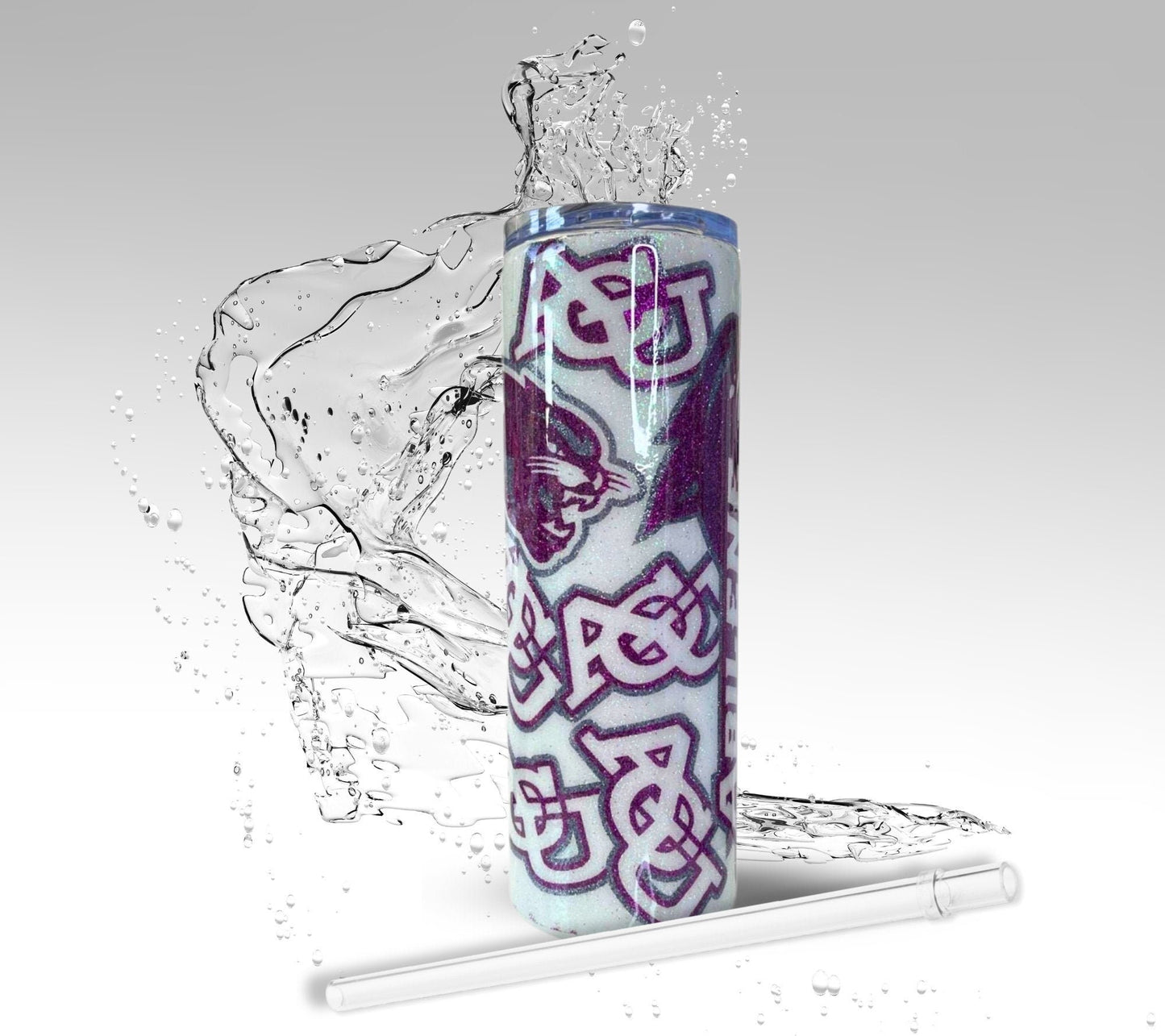 Abilene Christian University, Glitter Epoxy 20 oz Skinny Tumbler
