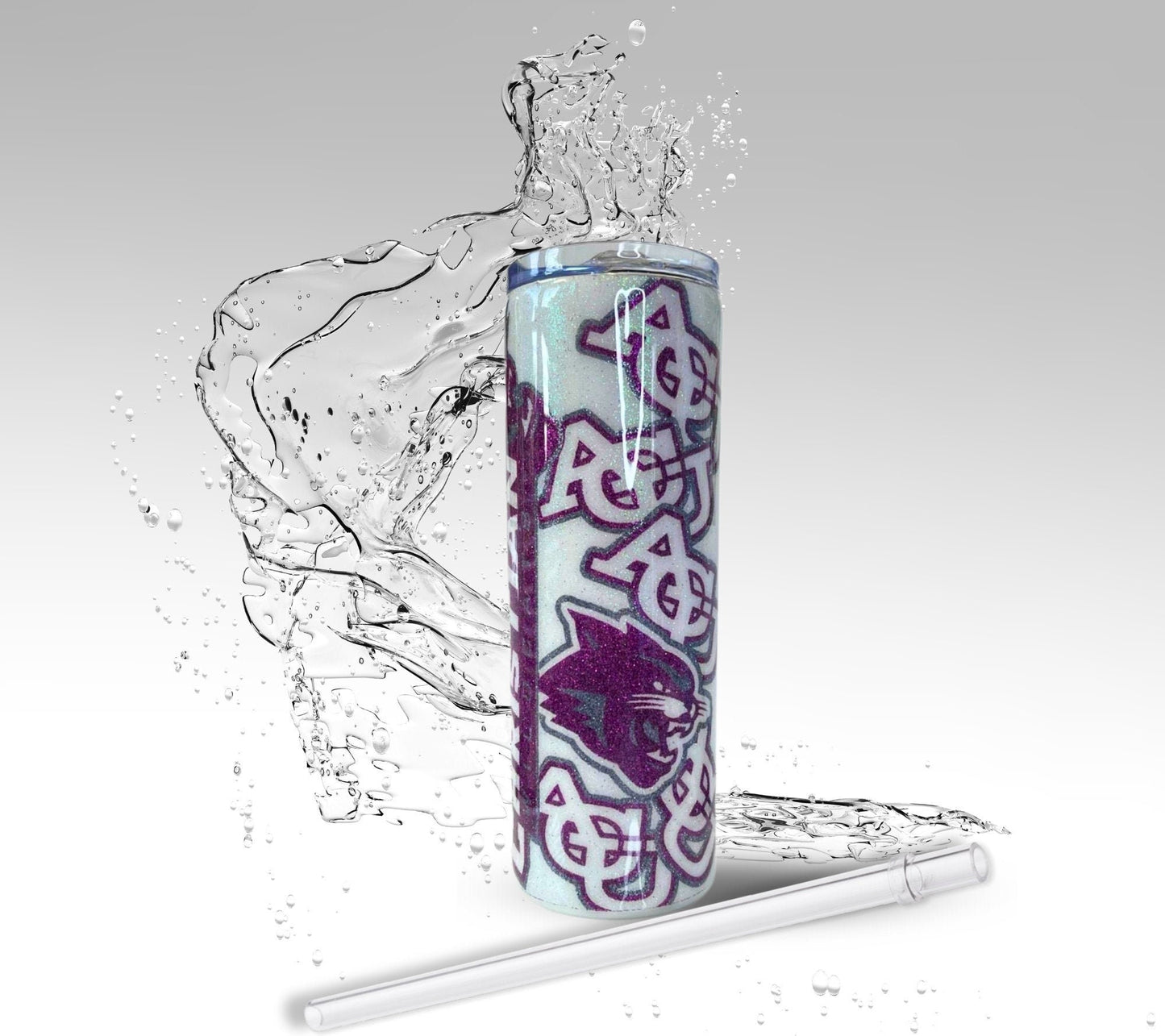 Abilene Christian University, Glitter Epoxy 20 oz Skinny Tumbler