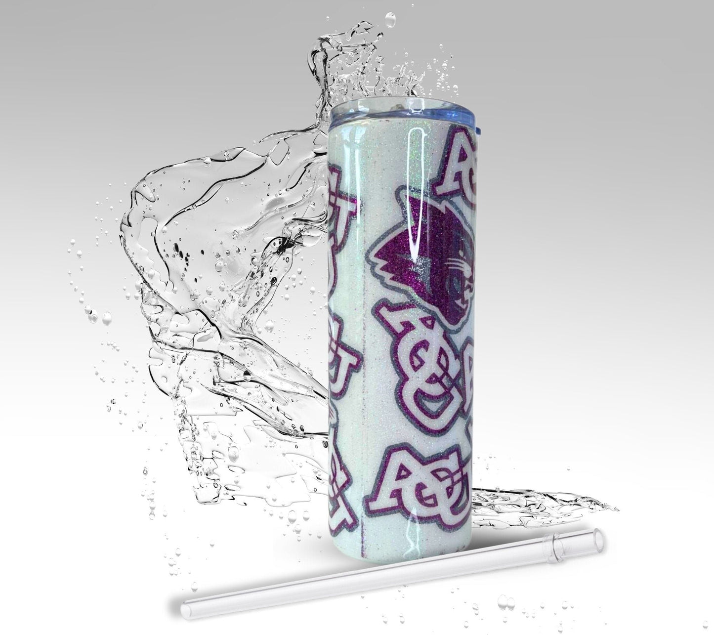 Abilene Christian University, Glitter Epoxy 20 oz Skinny Tumbler