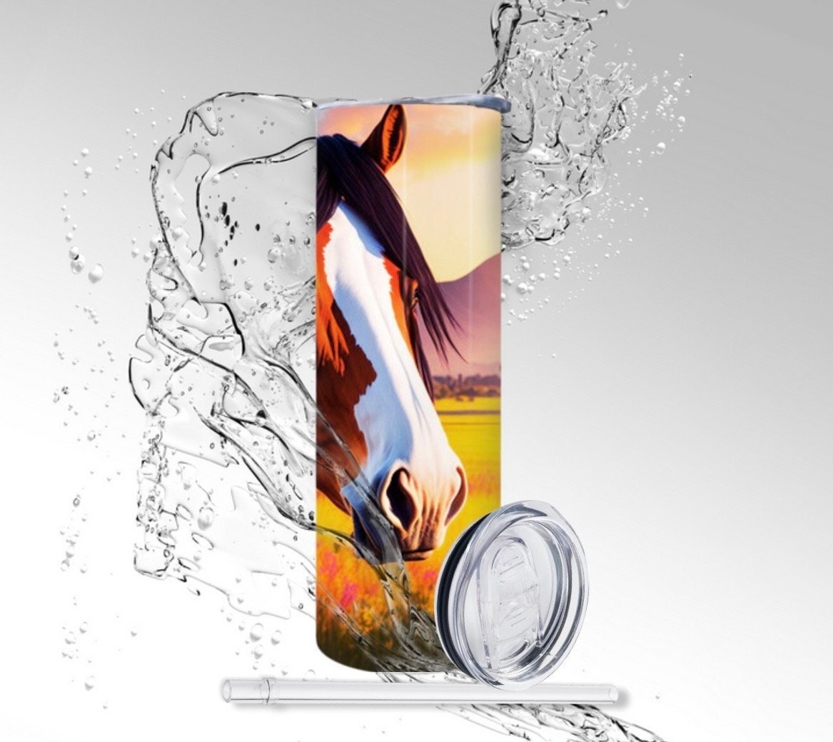 Farmhouse Horse, Sublimated 20 oz Skinny Tumbler