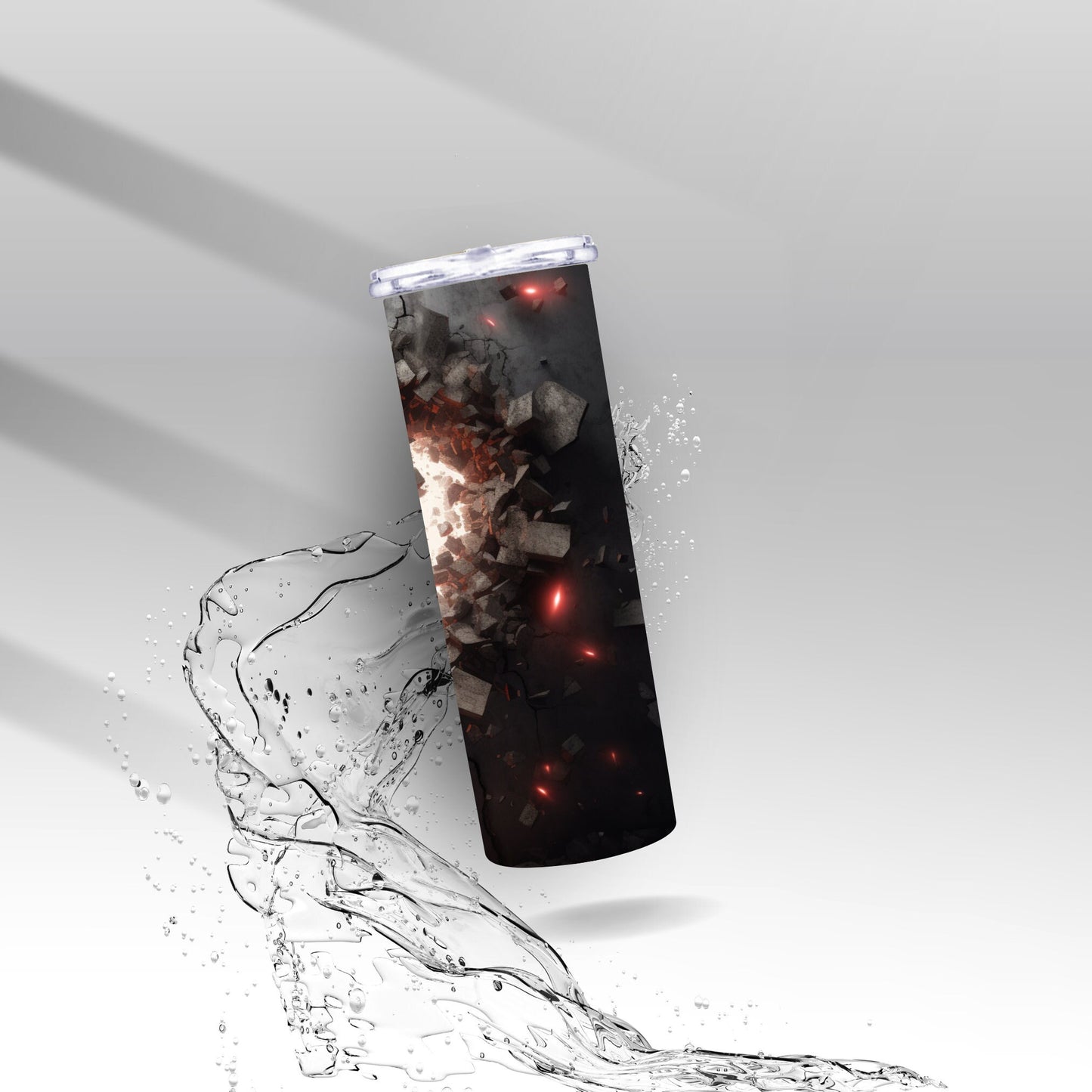 Cracked Wall Valentines Day Heart, Sublimation Insulated Tumbler