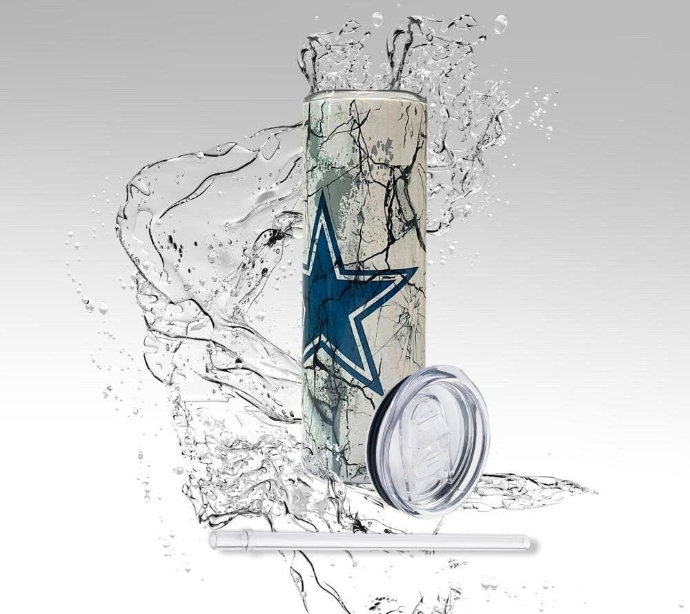 Cowboys Cracked Wall Skinny Tumbler