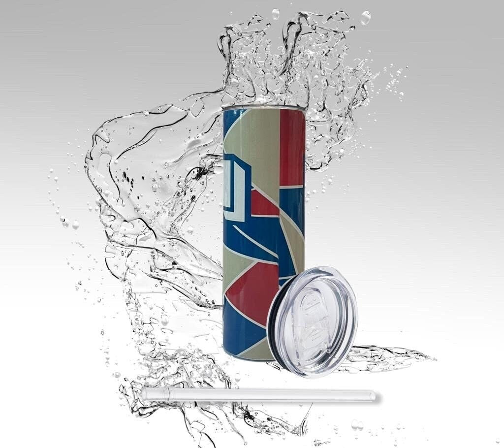 Rangers Abstract Style Baseball Tumbler, Texas Sports Sublimation Drinking Cup