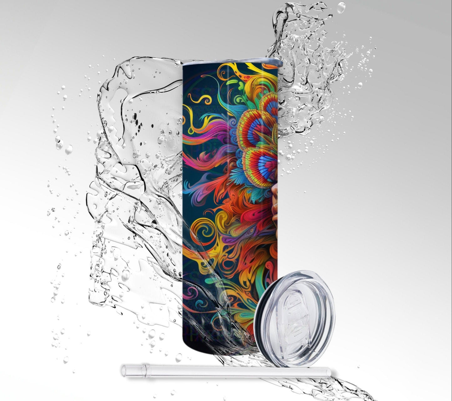 Tropical Hippie Music, Sublimation 20 oz Skinny Tumbler