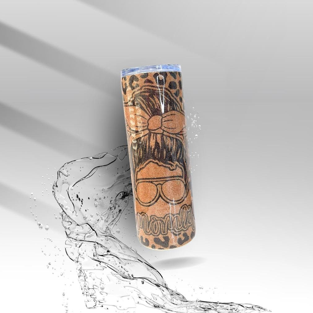 Leopard Print Mom, Epoxy Insulated Tumbler