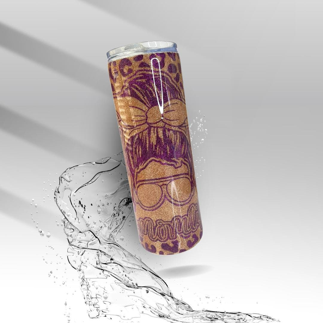 Leopard Print Mom, Epoxy Insulated Tumbler
