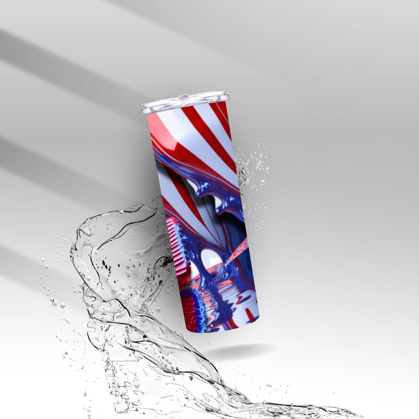 Patriotic Paint Butterflies, Sublimation Insulated Tumbler