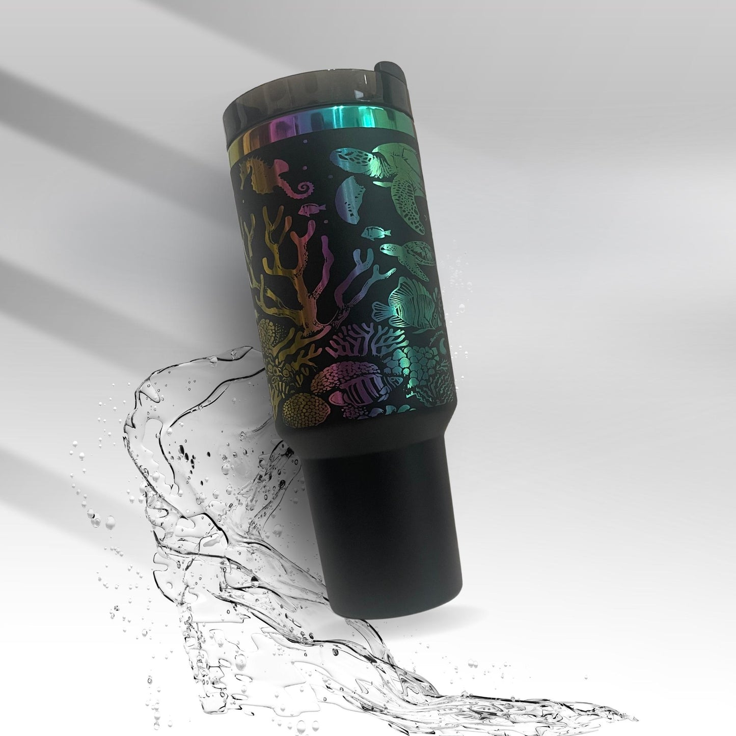 Laser Engraved 40 Ounce Sea Life Tumbler