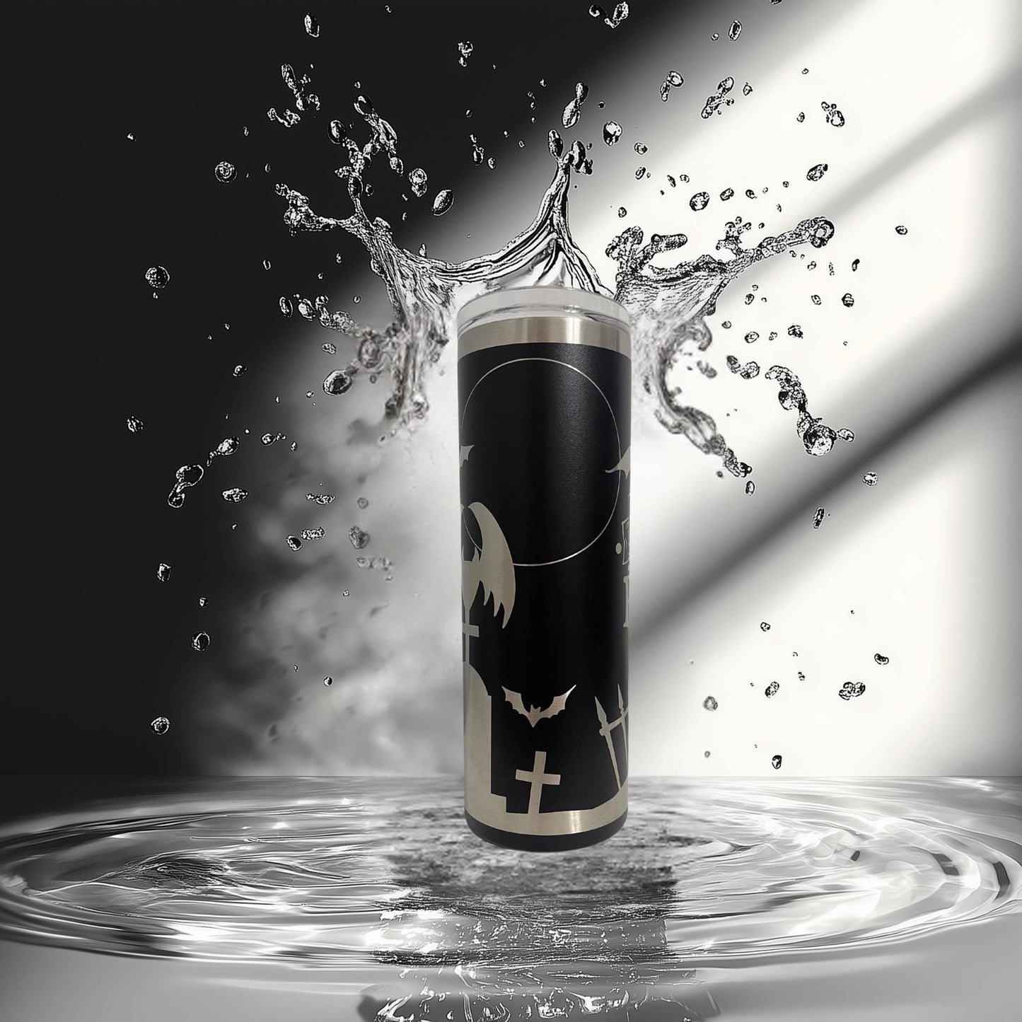 Laser Engraved Batty Tumbler