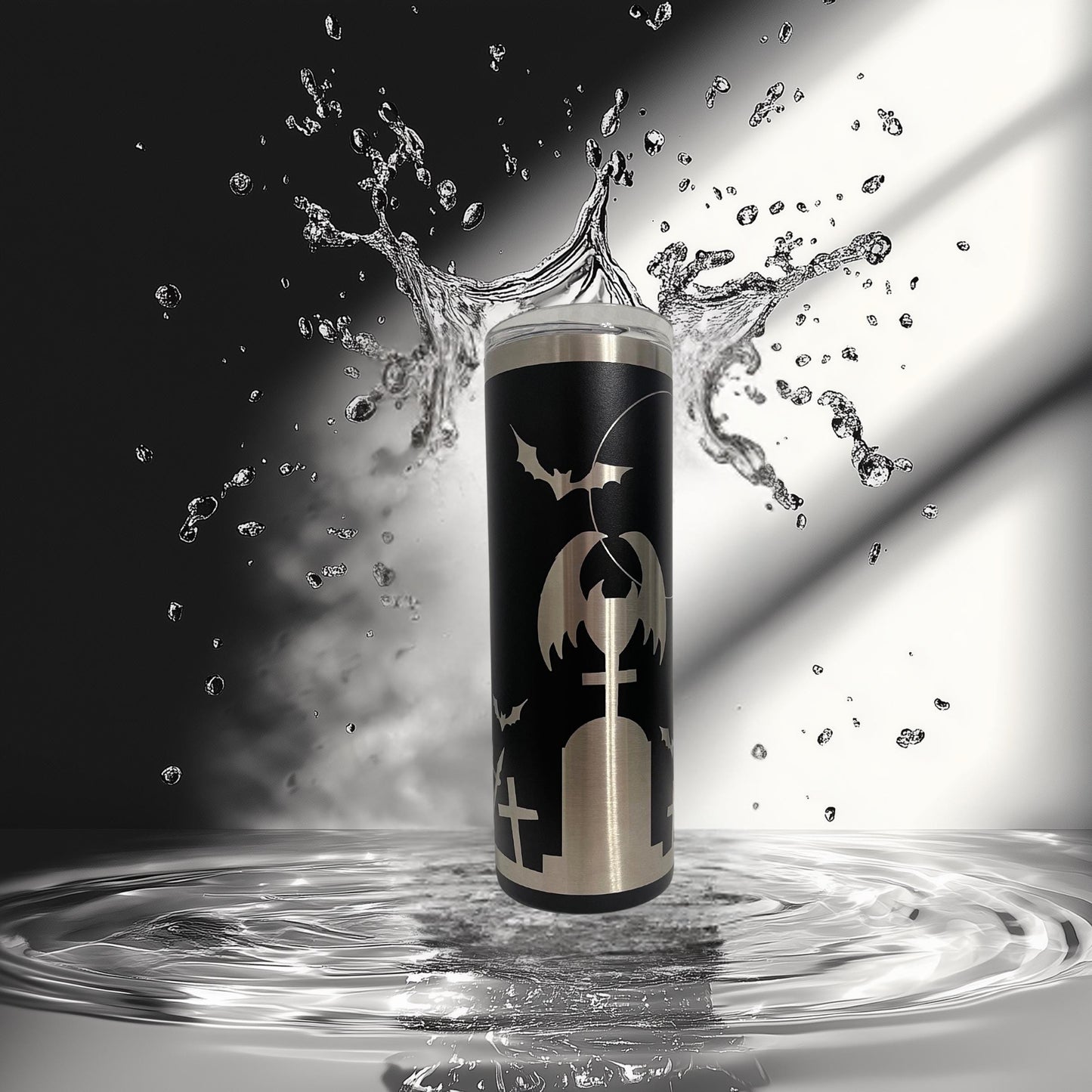 Laser Engraved Batty Tumbler