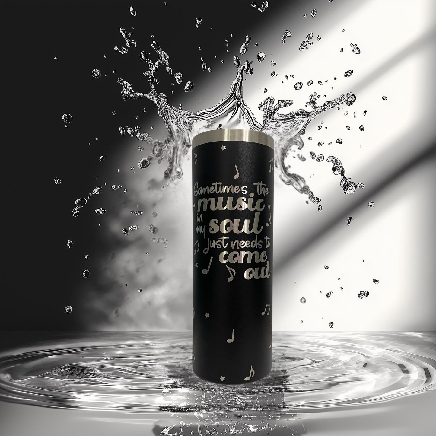 Laser Engraved Music Lover Tumbler