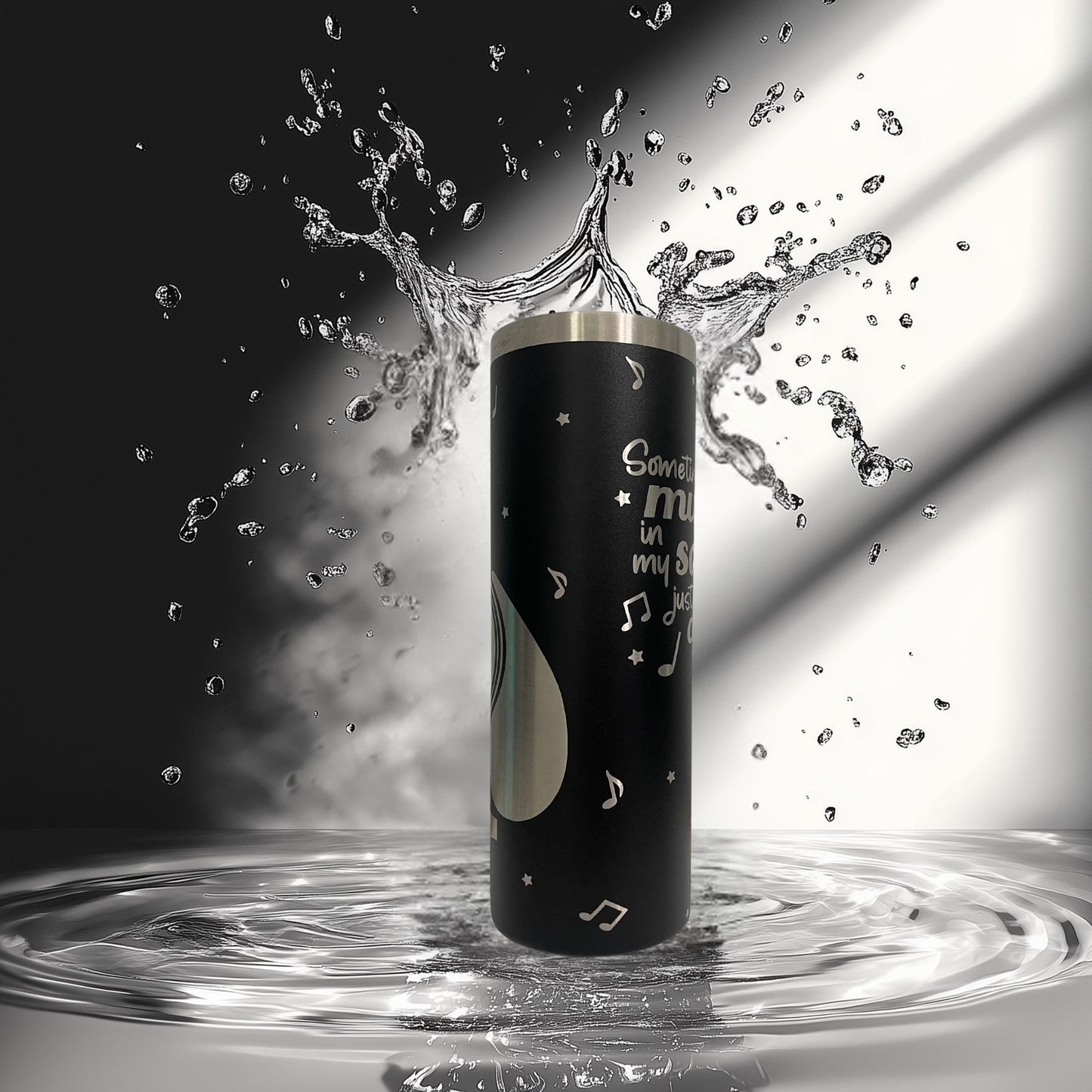 Laser Engraved Music Lover Tumbler