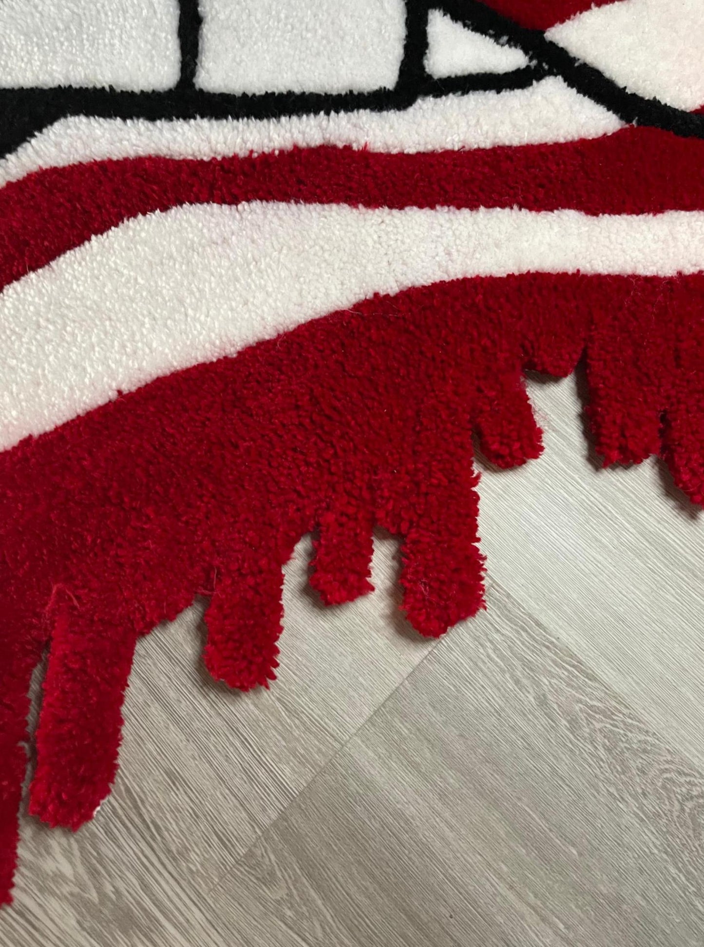 American Lips Tufted Rug β Bold Patriotic Pop Art Style β Handmade Rug