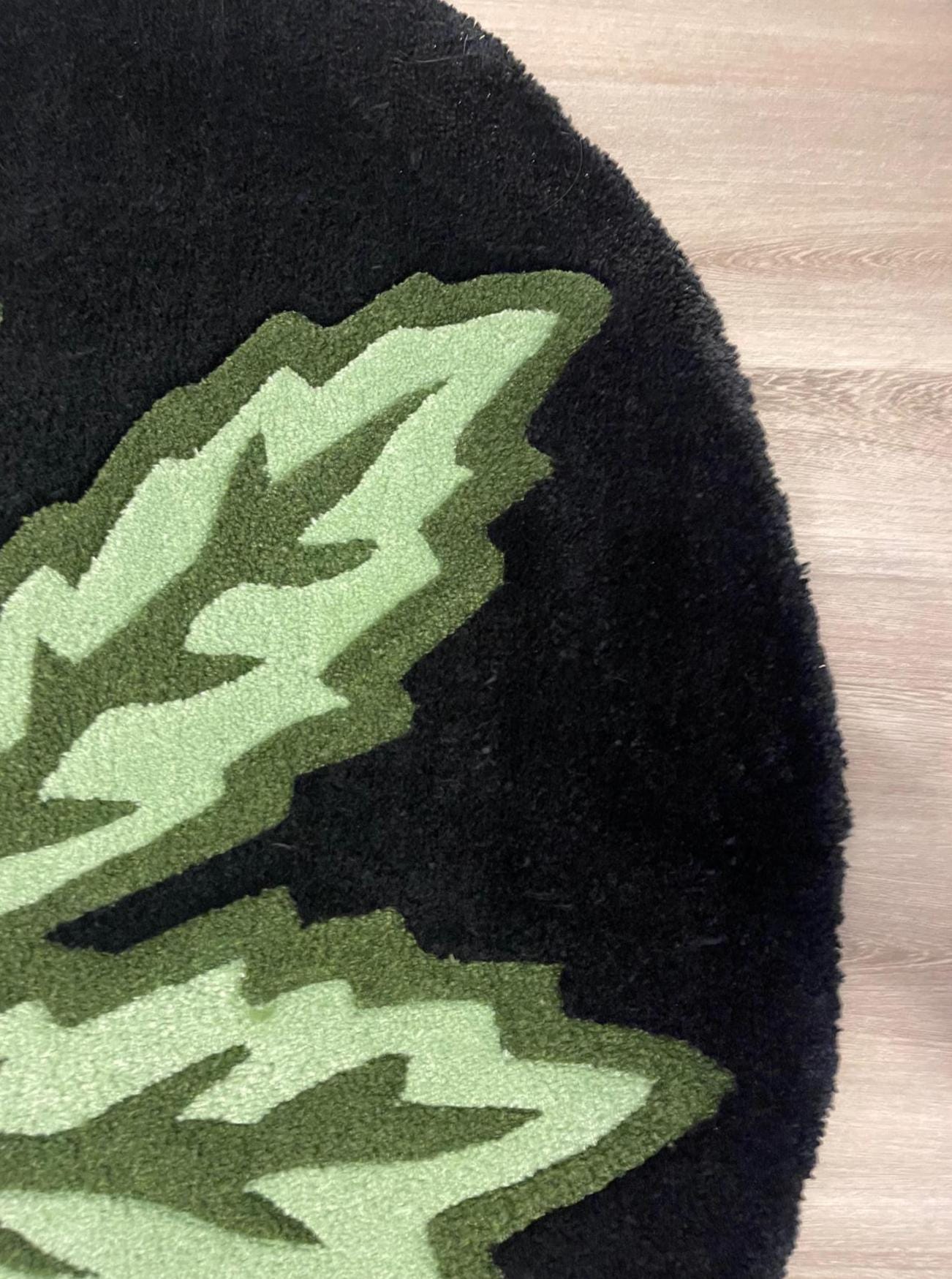 420 VIBES Tufted Rug – Big Leaf Energy for Your Chill Zone