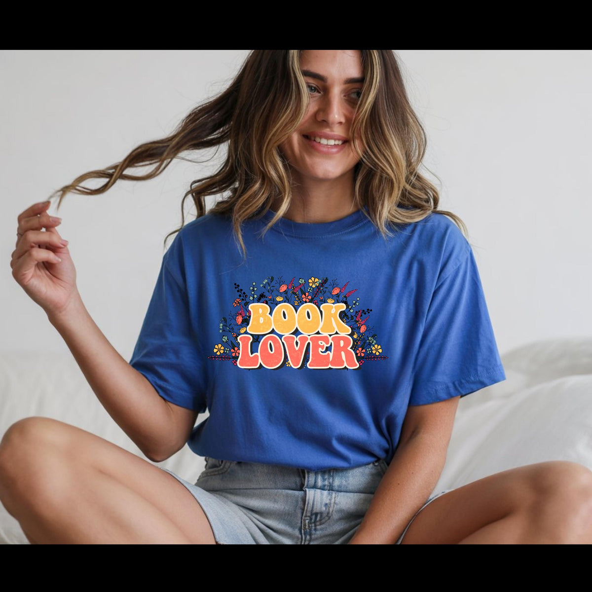 Book Lover Shirt | Retro Reader Graphic Tee | Floral Bookish T-Shirt | Bibliophile Gift | Cute Reading Shirt | Booktok Lover Tee
