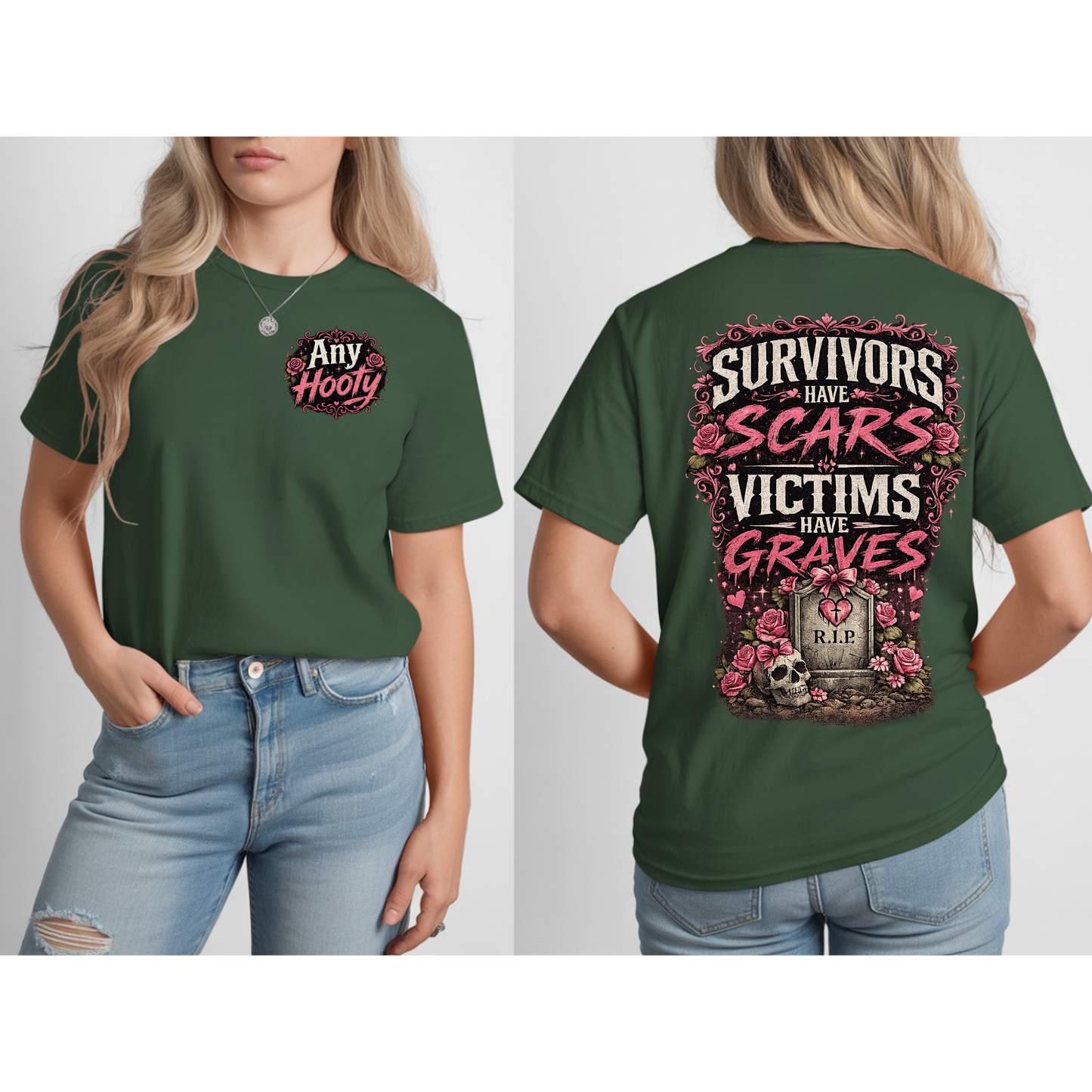 ❤️ Survivors Have Scars Victims Have Graves Shirt | Awareness Tee | Strength; Survival Graphic Shirt | Bold Statement Apparel