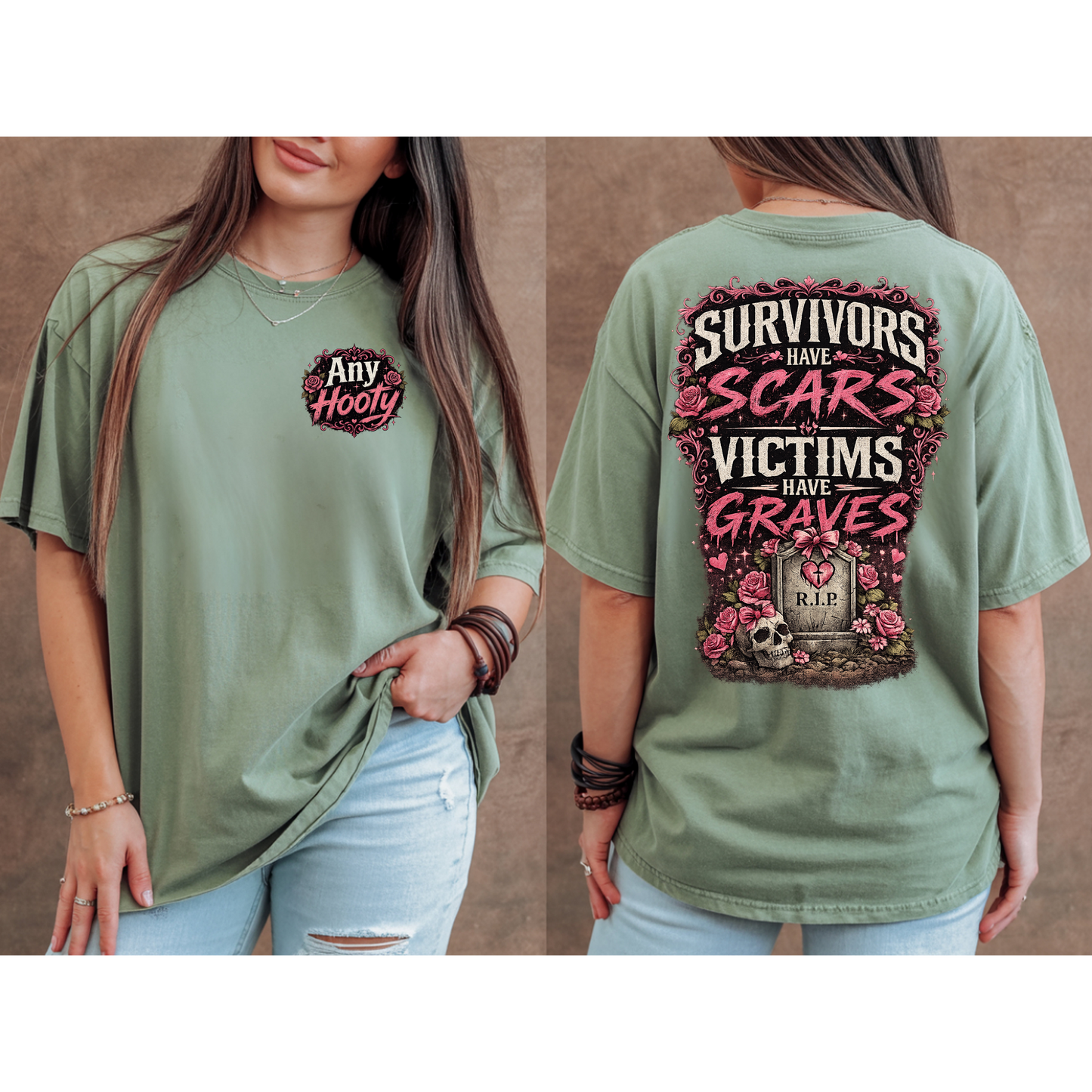 ❤️ Survivors Have Scars Victims Have Graves Shirt | Awareness Tee | Strength; Survival Graphic Shirt | Bold Statement Apparel