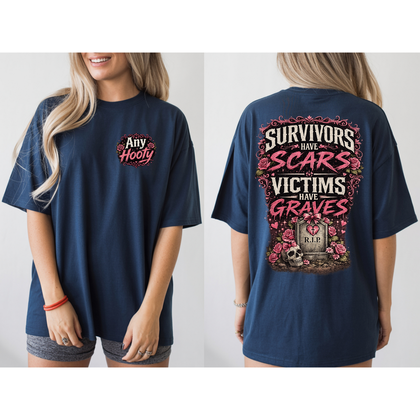 ❤️ Survivors Have Scars Victims Have Graves Shirt | Awareness Tee | Strength; Survival Graphic Shirt | Bold Statement Apparel