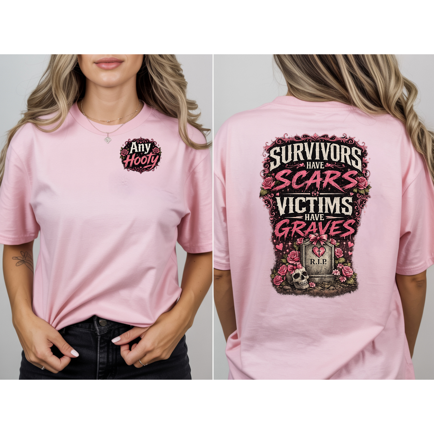 ❤️ Survivors Have Scars Victims Have Graves Shirt | Awareness Tee | Strength; Survival Graphic Shirt | Bold Statement Apparel