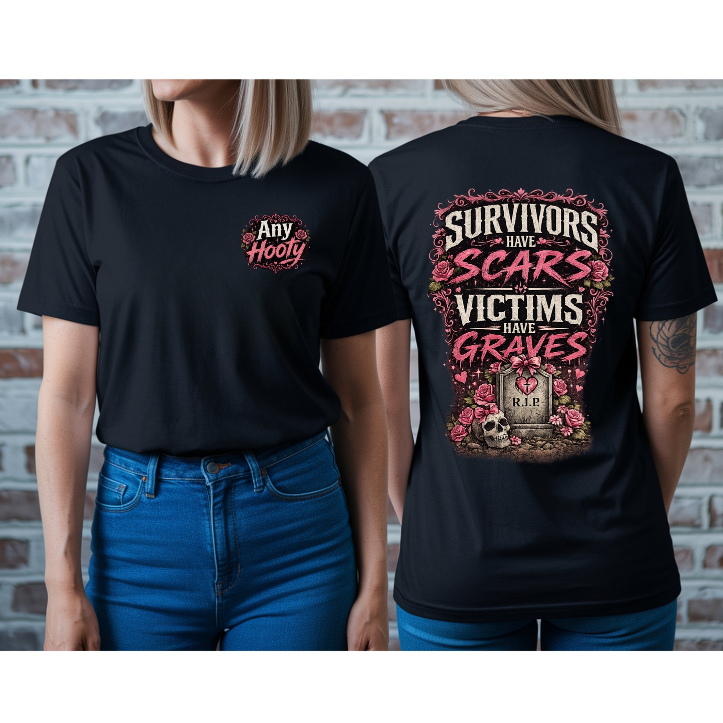 ❤️ Survivors Have Scars Victims Have Graves Shirt | Awareness Tee | Strength; Survival Graphic Shirt | Bold Statement Apparel