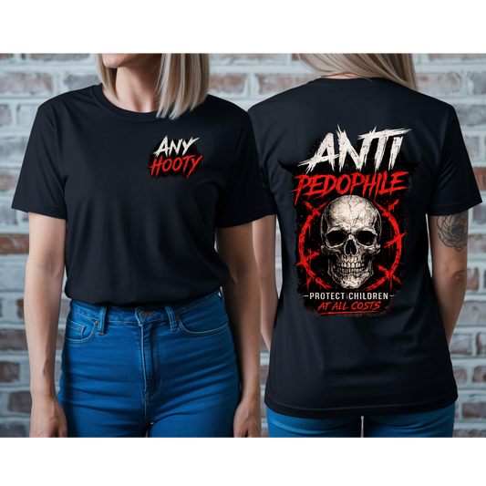 ⚠️ Anti Predator Protection Shirt | Protect Children Graphic Tee | Bold Awareness Statement Shirt | Skull Streetwear Design