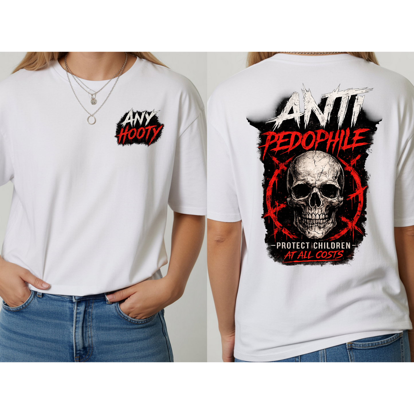 ⚠️ Anti Predator Protection Shirt | Protect Children Graphic Tee | Bold Awareness Statement Shirt | Skull Streetwear Design