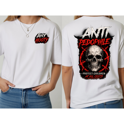 ⚠️ Anti Predator Protection Shirt | Protect Children Graphic Tee | Bold Awareness Statement Shirt | Skull Streetwear Design