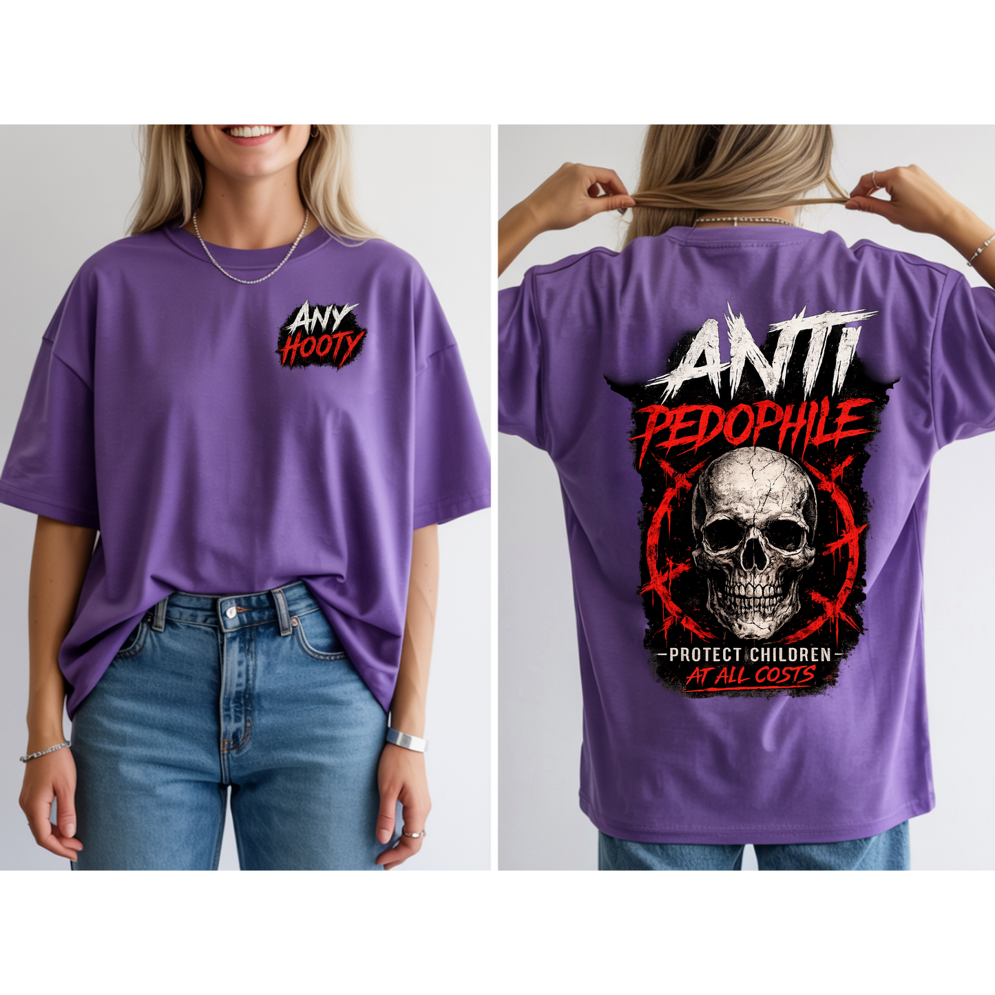 ⚠️ Anti Predator Protection Shirt | Protect Children Graphic Tee | Bold Awareness Statement Shirt | Skull Streetwear Design
