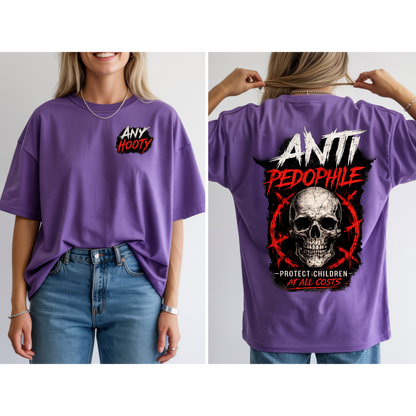 ⚠️ Anti Predator Protection Shirt | Protect Children Graphic Tee | Bold Awareness Statement Shirt | Skull Streetwear Design