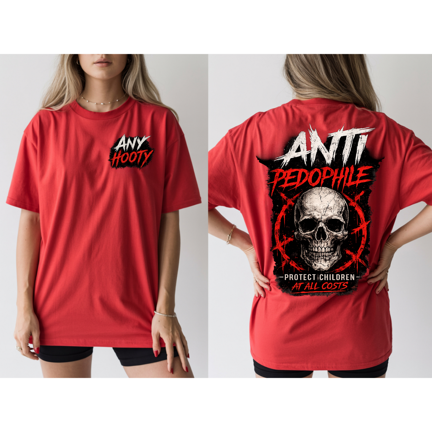 ⚠️ Anti Predator Protection Shirt | Protect Children Graphic Tee | Bold Awareness Statement Shirt | Skull Streetwear Design