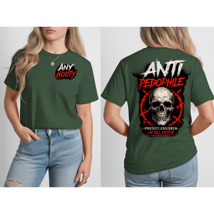 ⚠️ Anti Predator Protection Shirt | Protect Children Graphic Tee | Bold Awareness Statement Shirt | Skull Streetwear Design