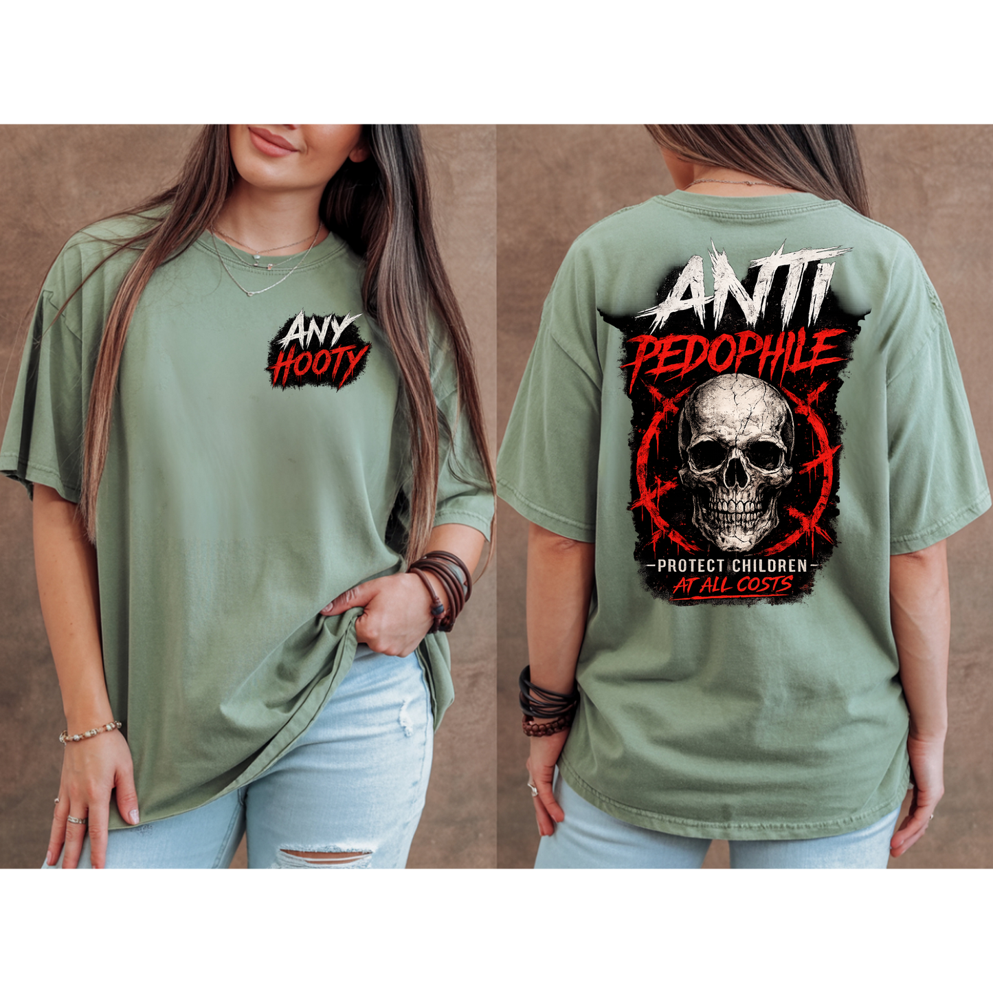 ⚠️ Anti Predator Protection Shirt | Protect Children Graphic Tee | Bold Awareness Statement Shirt | Skull Streetwear Design
