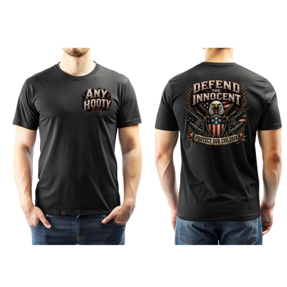🇺🇸 Defend The Innocent Shirt | Protect Our Children Tee | Patriotic Eagle Graphic Shirt | Awareness Statement Apparel
