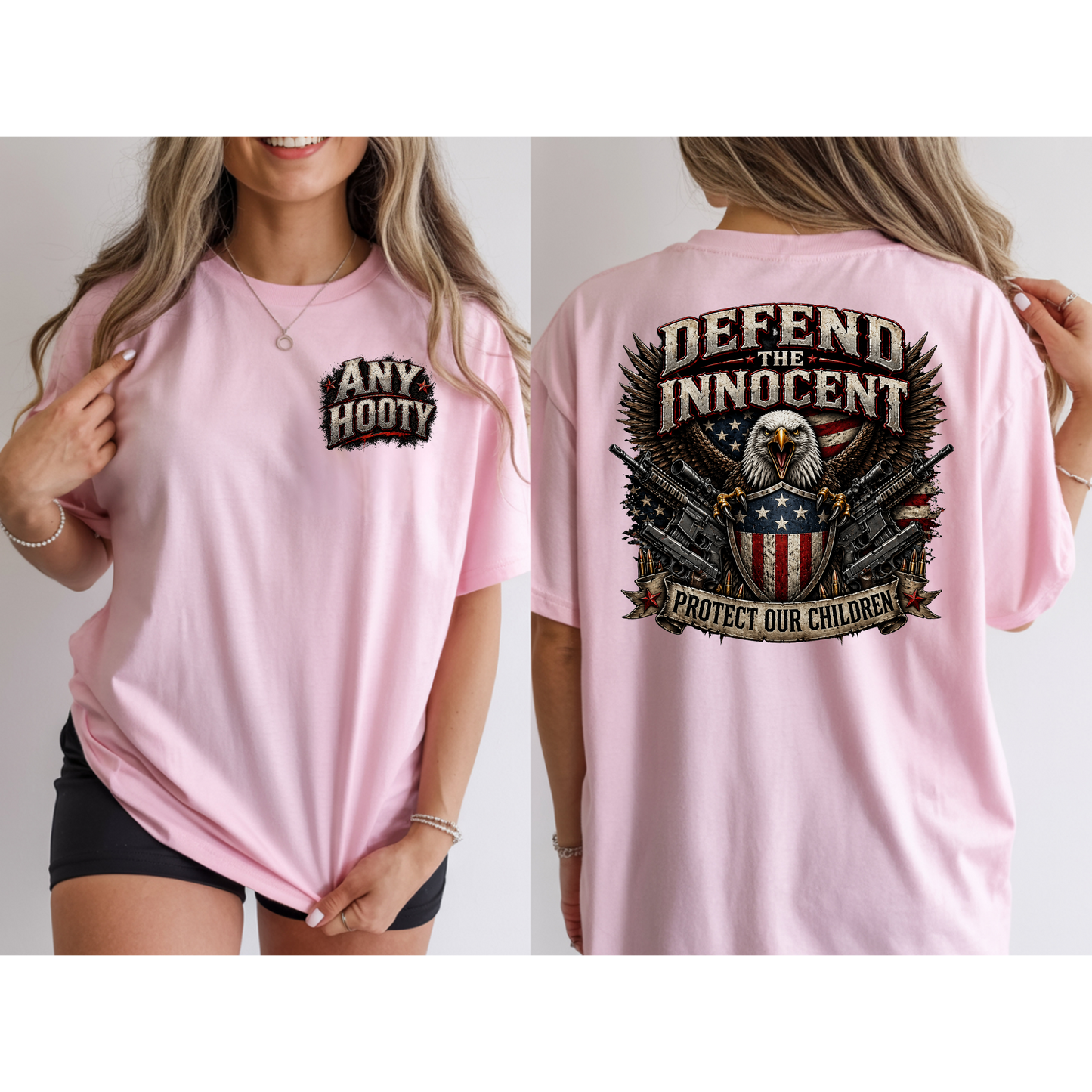 🇺🇸 Defend The Innocent Shirt | Protect Our Children Tee | Patriotic Eagle Graphic Shirt | Awareness Statement Apparel