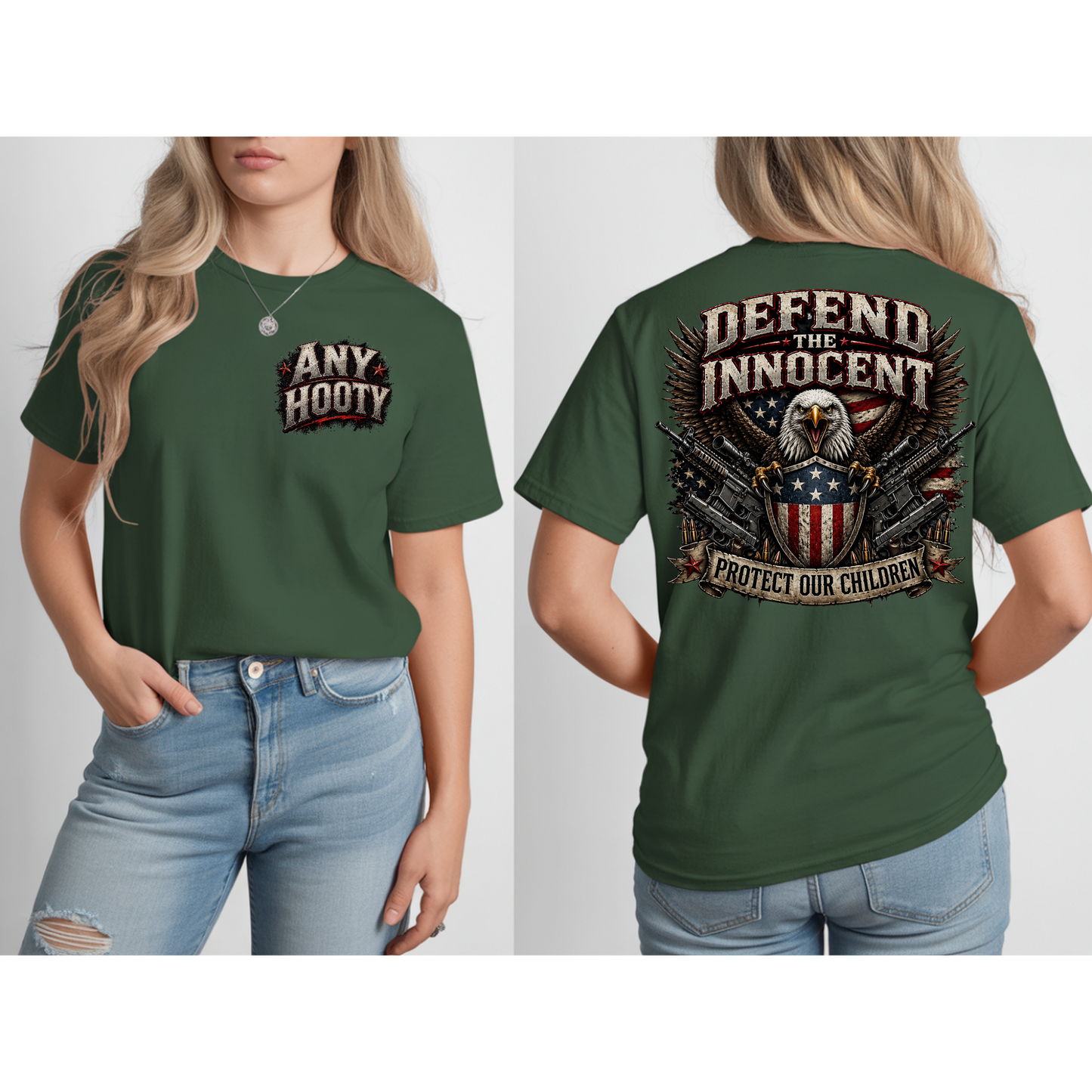 🇺🇸 Defend The Innocent Shirt | Protect Our Children Tee | Patriotic Eagle Graphic Shirt | Awareness Statement Apparel