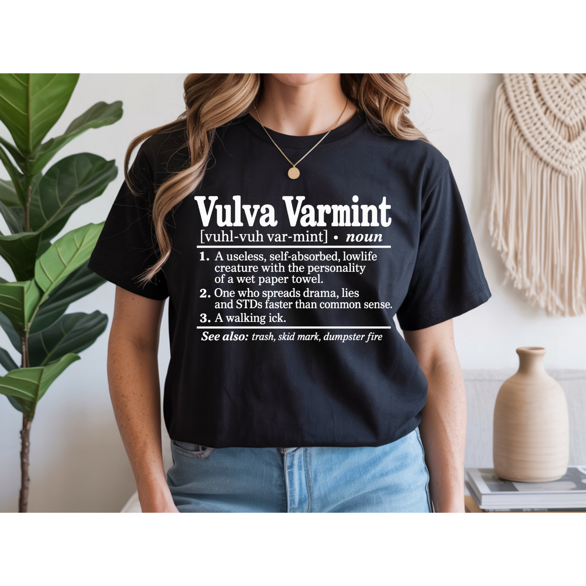 😂 Vulva Varmint Funny Dictionary Shirt | Adult Humor Graphic Tee | Rude Sarcastic T-Shirt
