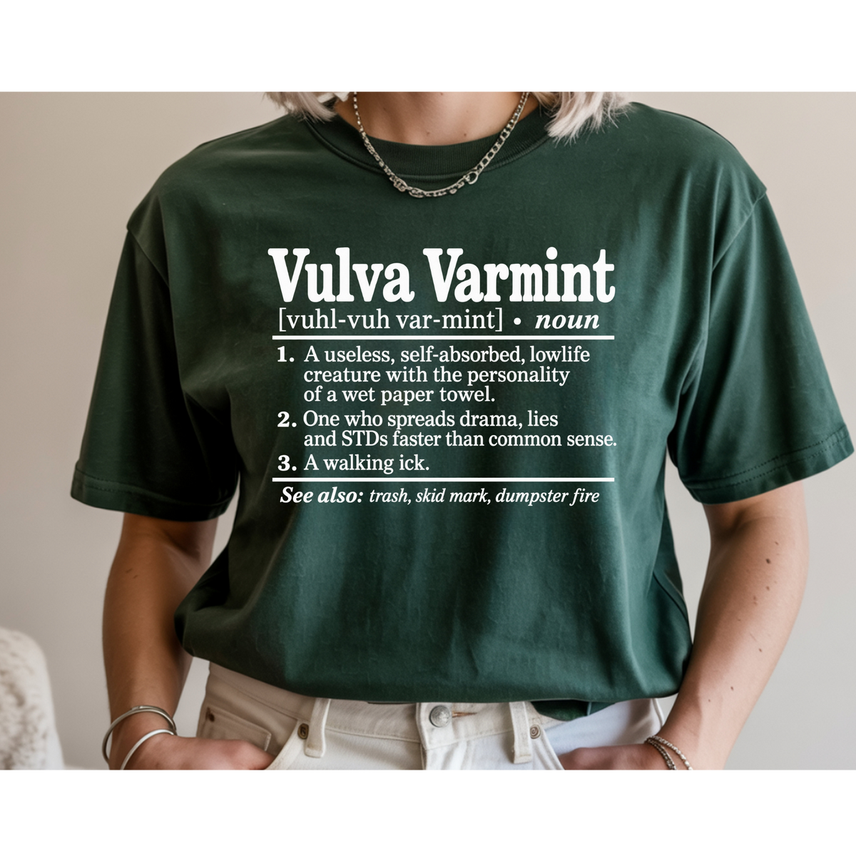 😂 Vulva Varmint Funny Dictionary Shirt | Adult Humor Graphic Tee | Rude Sarcastic T-Shirt