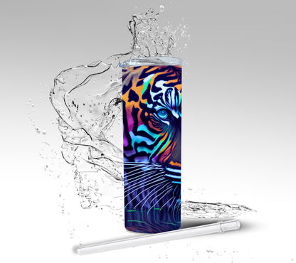3D Rainbow Leopard, Sublimation Insulated Tumbler