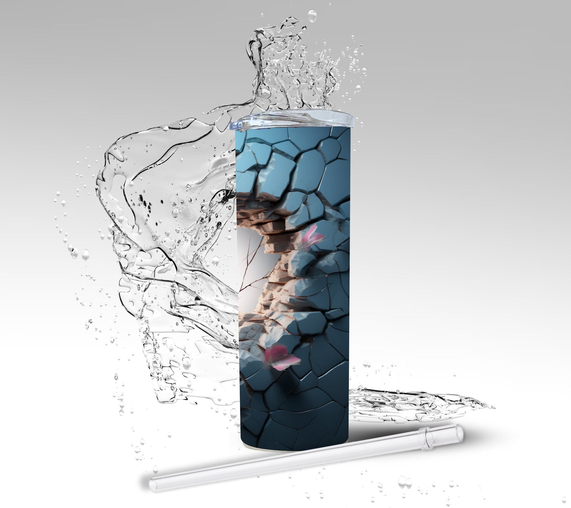 3D Illusion Butterfly, Sublimation Insulated Tumbler