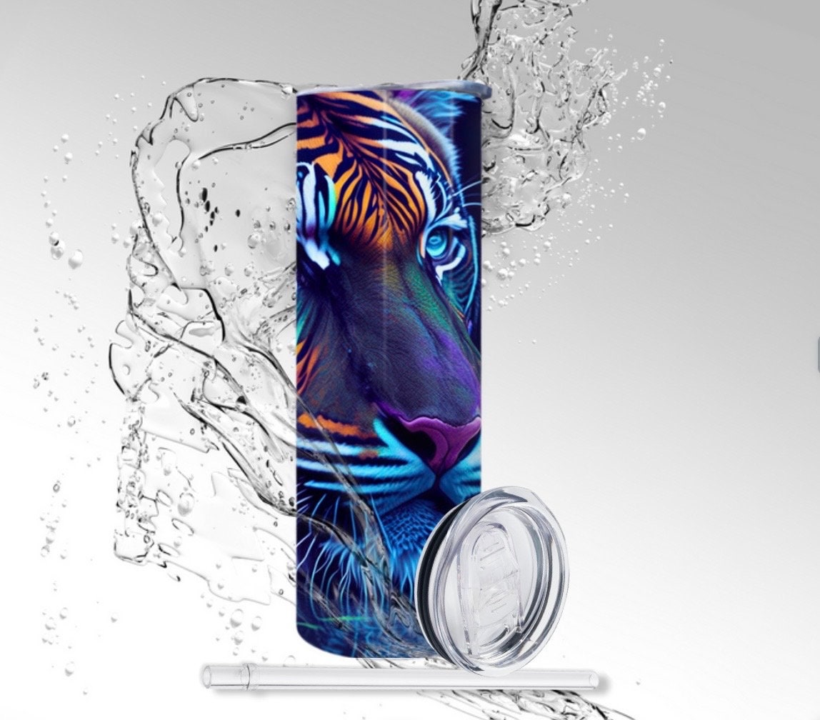 3D Rainbow Leopard, Sublimation Insulated Tumbler