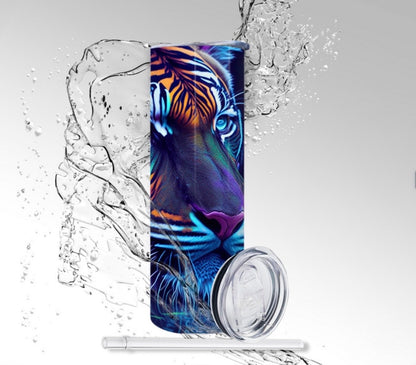 3D Rainbow Leopard, Sublimation Insulated Tumbler