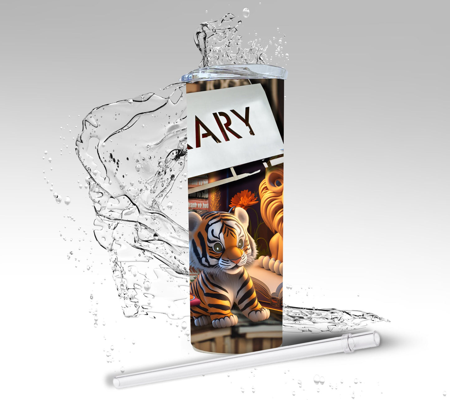 Zoo Animal Library, Sublimation Insulated Tumbler