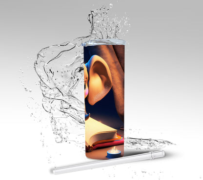 Baby Elephant Library Book, Sublimation Insulated Tumbler
