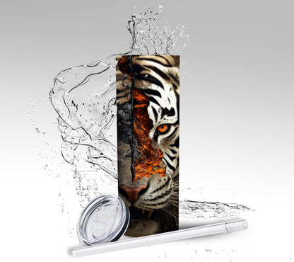 3D Zombie Tiger, Sublimation Insulated Tumbler