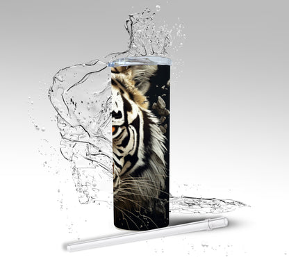 3D Zombie Tiger, Sublimation Insulated Tumbler